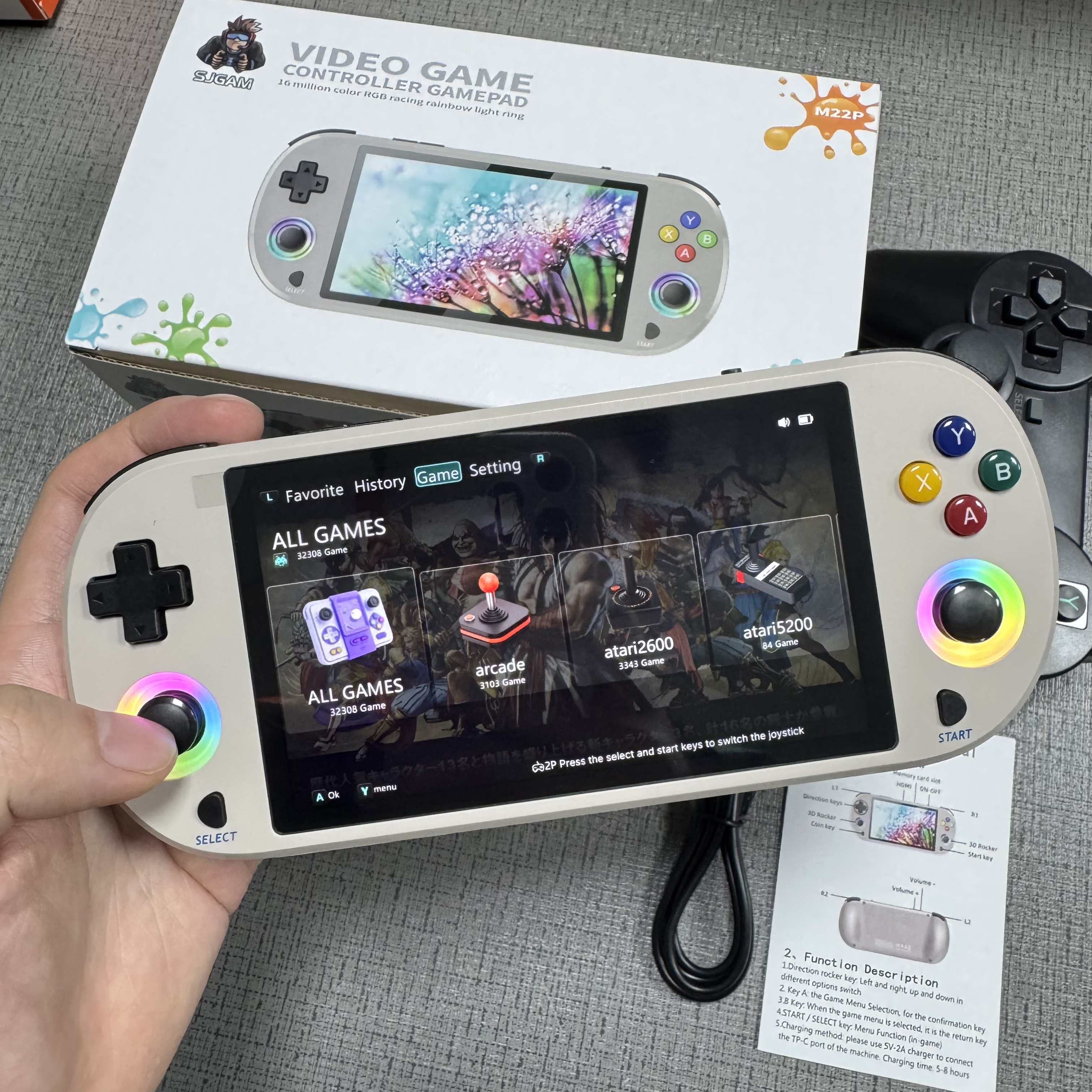 Retro Gaming Qss - New 128GB M22 Pro Portable Pocket