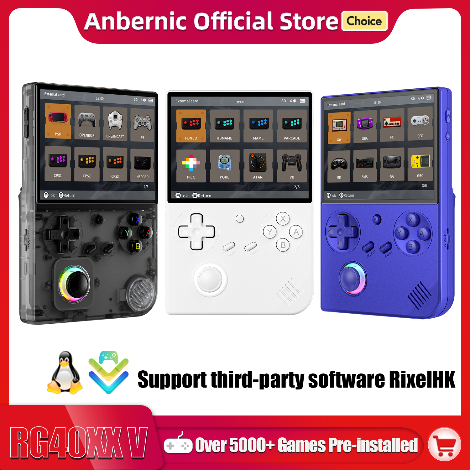 Retro Gaming Qss - Anbernic RG 40XXV 64 Bit Linux