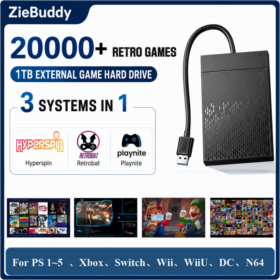 Retro Gaming Gif - 1TB Retro Gaming HDD 20000+ Retro