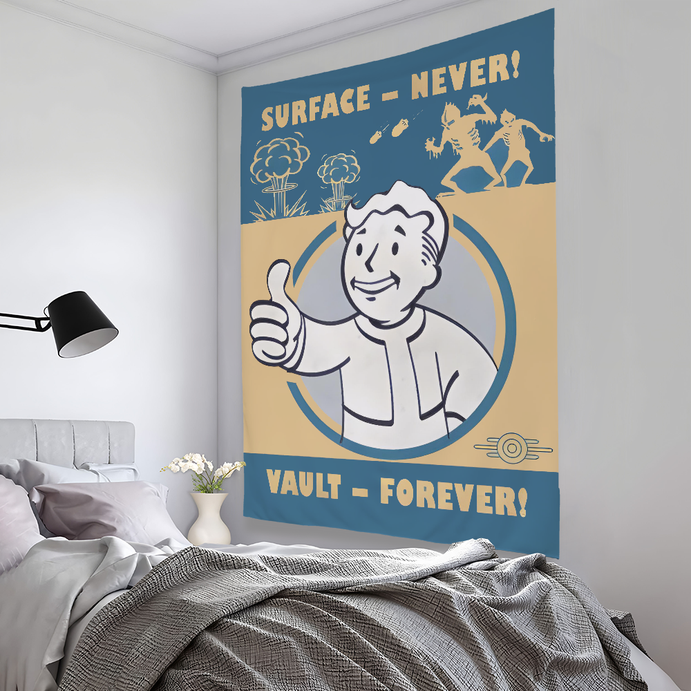 Retro Gaming Banner - F-FalloutS 4 Retro Game Tapestry Bedroom