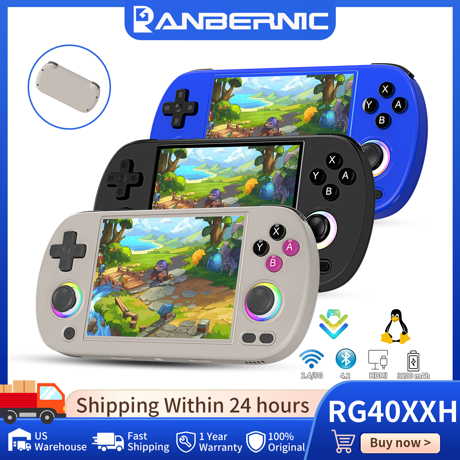 Retro Gaming Qss - Anbernic RG40XX H Handheld Game Console