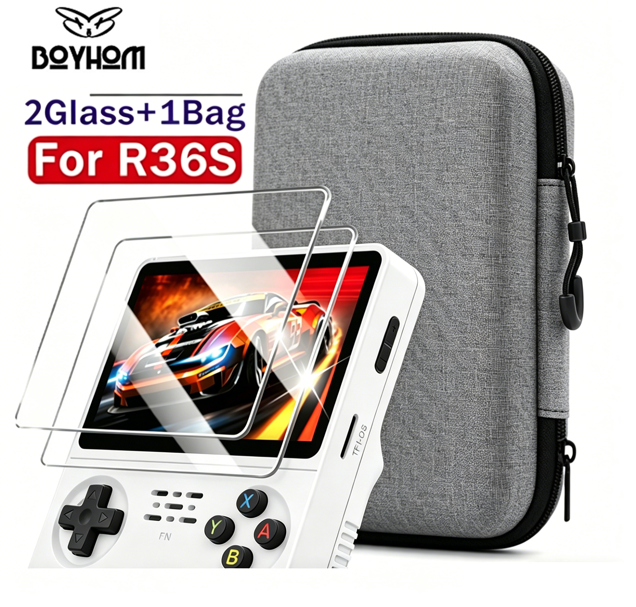 BOYHOM Official R36S Tempered  - огляд і ціна Retro Gaming Console Handheld