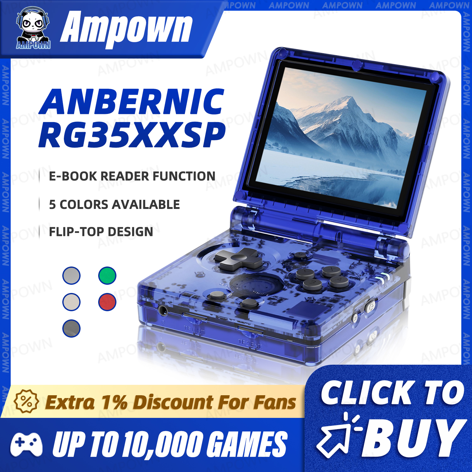 ANBERNIC RG35XXSP Flip Game Co - огляд і ціна Retro Gaming Qss