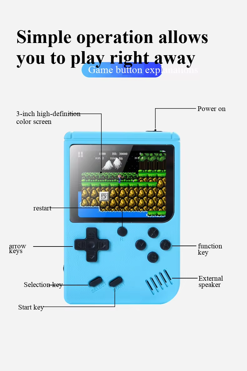 NEW 3 Inch Portable Retro Mini - огляд і ціна Retro Gaming Qss